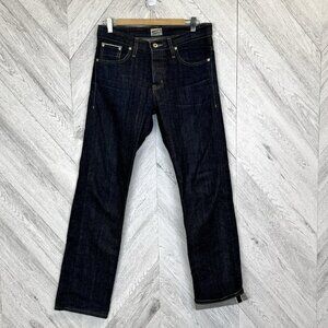 Naked & Famous Denim Jeans Mens Size 30x33 Slim Guy Selvedge Button Fly